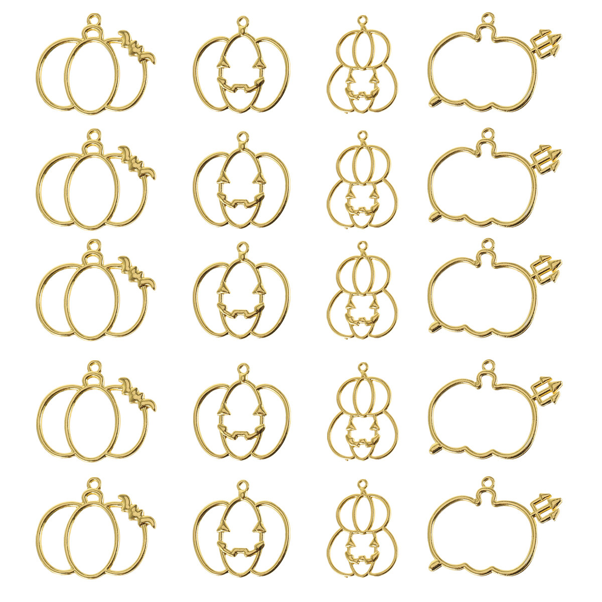 Resin Art Kit - 20Pcs DIY Pumpkin Resin Pendant Mold