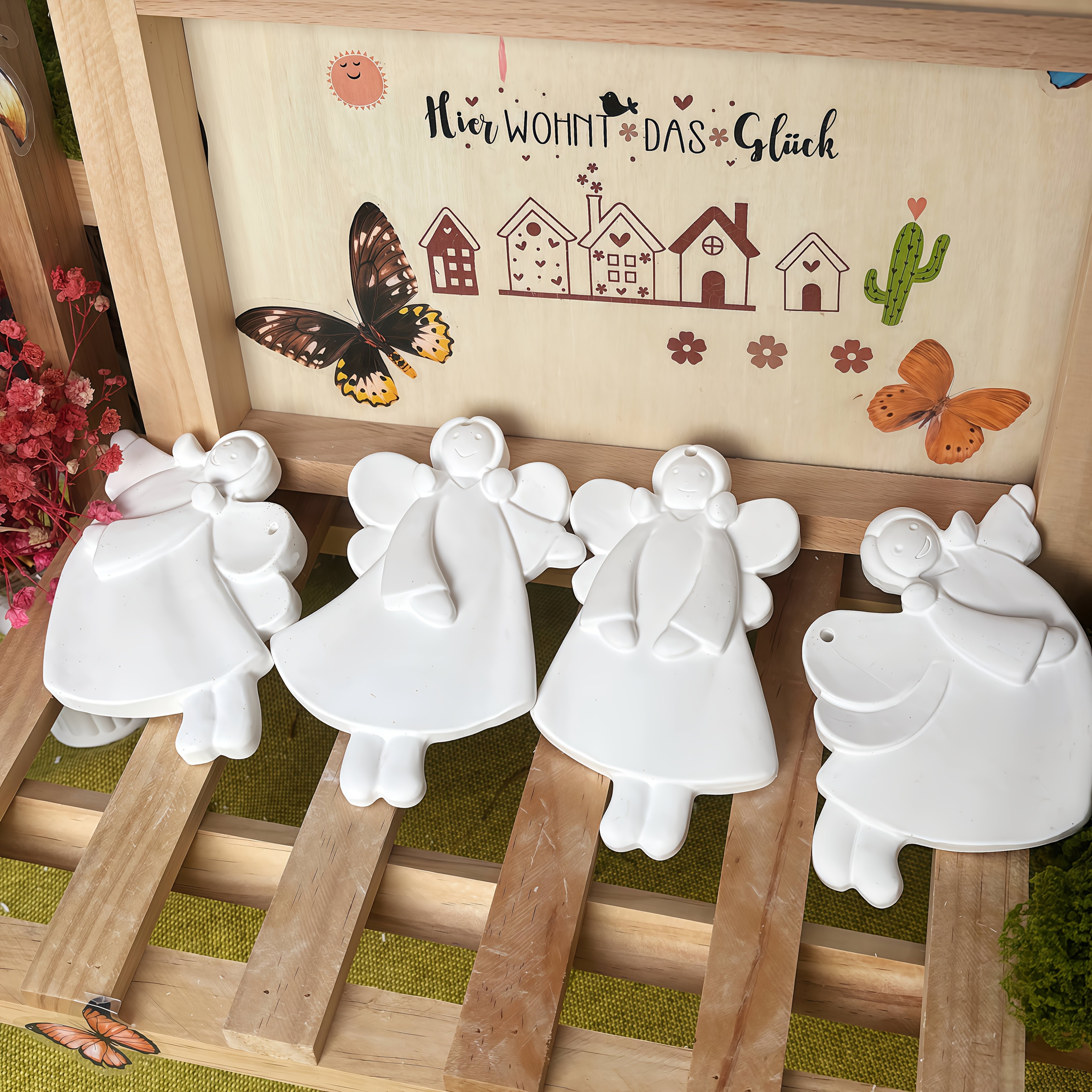 Resin Art Products - 4pcs Angel Pendant Mold, Resin Silicone