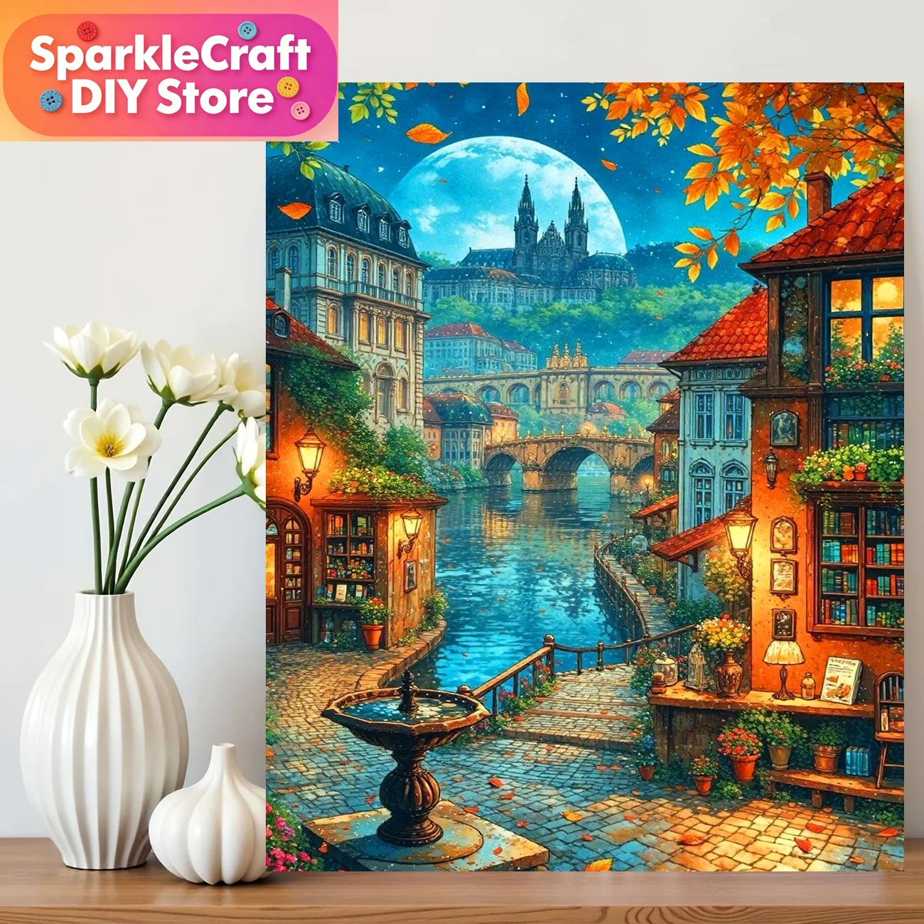 Resin Art And Craft - 1pc frameless Diamond Painting City Street
