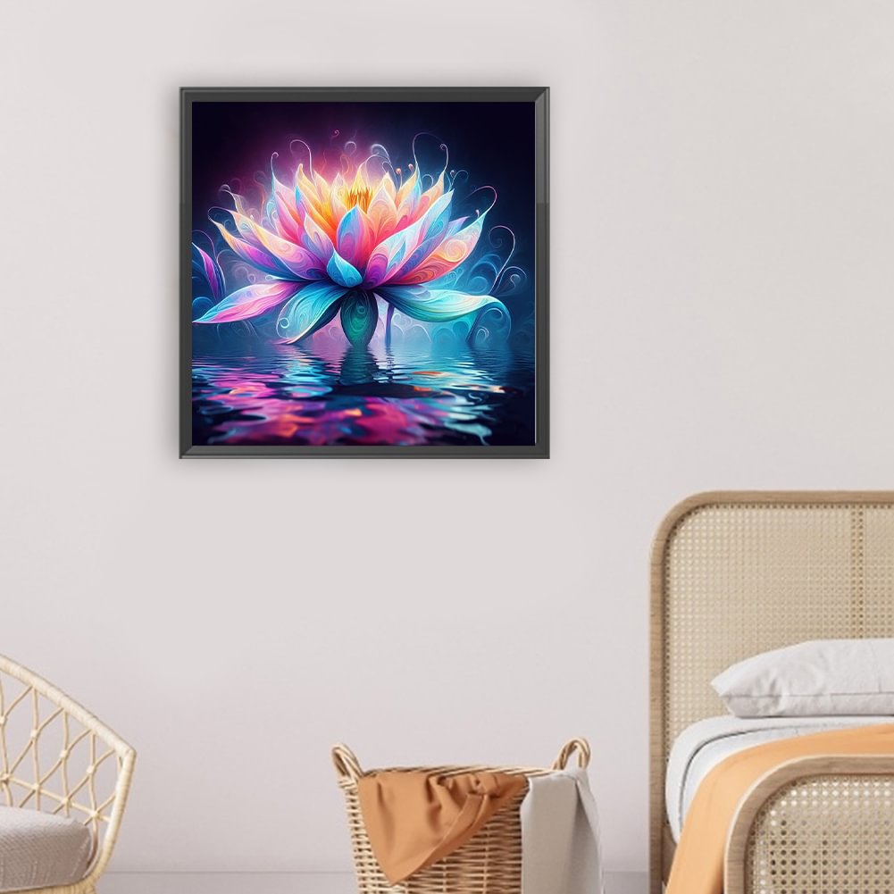 Resin Art Kit - Diamond Painting Family Colorful Lotus 5D