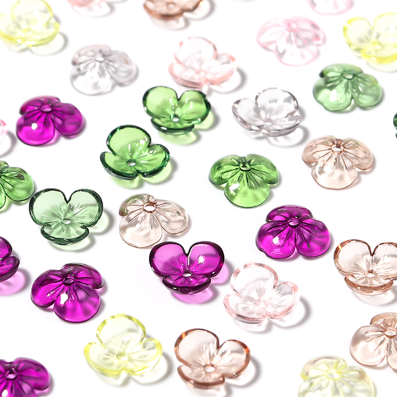 Resin Art Jewellery Kit - 20pcs/lot Transparent Resin Petal Beads Blossoms