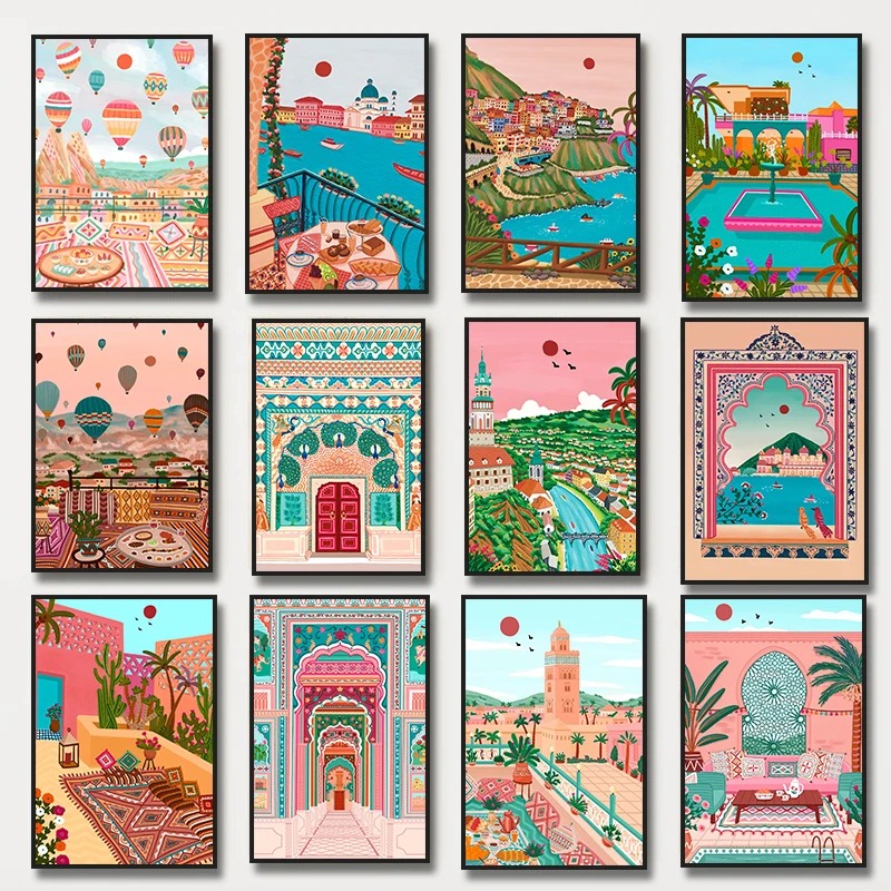 Resin Art India - Morocco Marrakech Cappadocia India Gate Travel