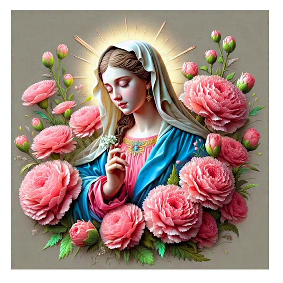 Resin Art Mary - 5D DIY Virgin Mary Mosaic Pink