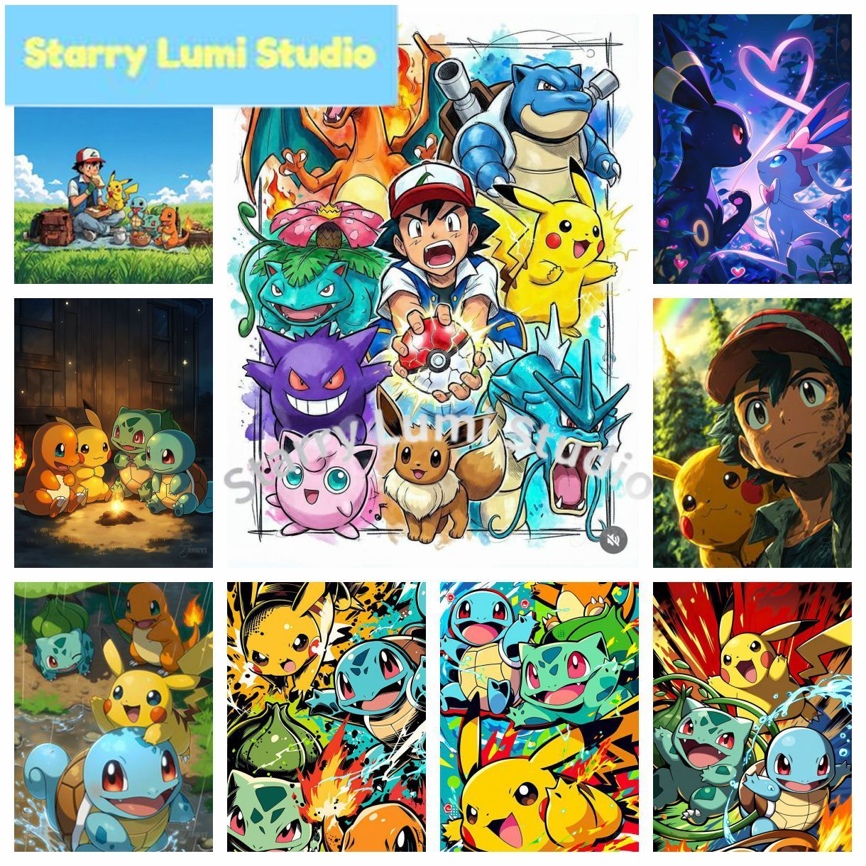 Resin Art All - 2026 New Pokémon Cute Pikachu 5D