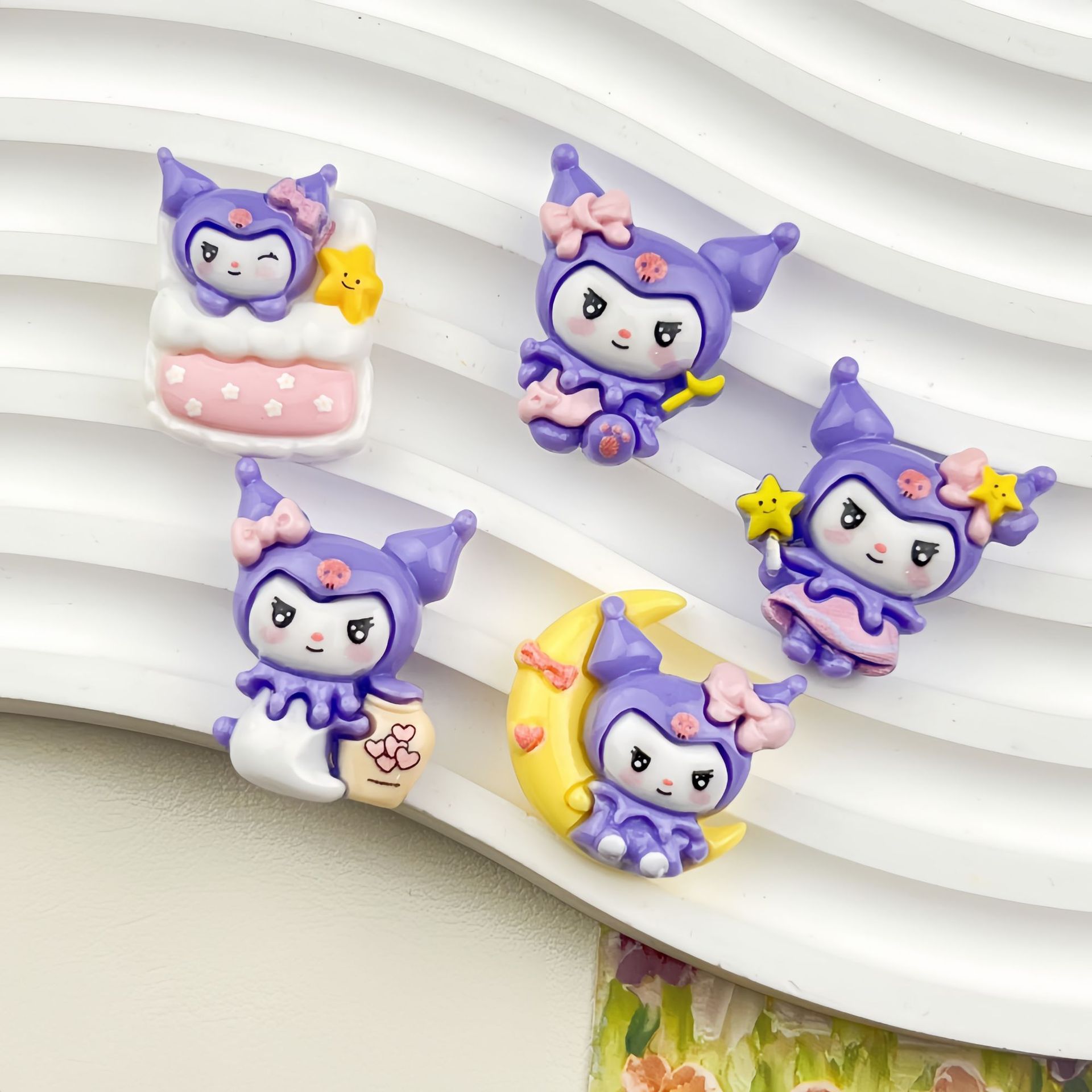 Resin Art Purple - 10Pcs New Mini Kawaii Cartoon purple