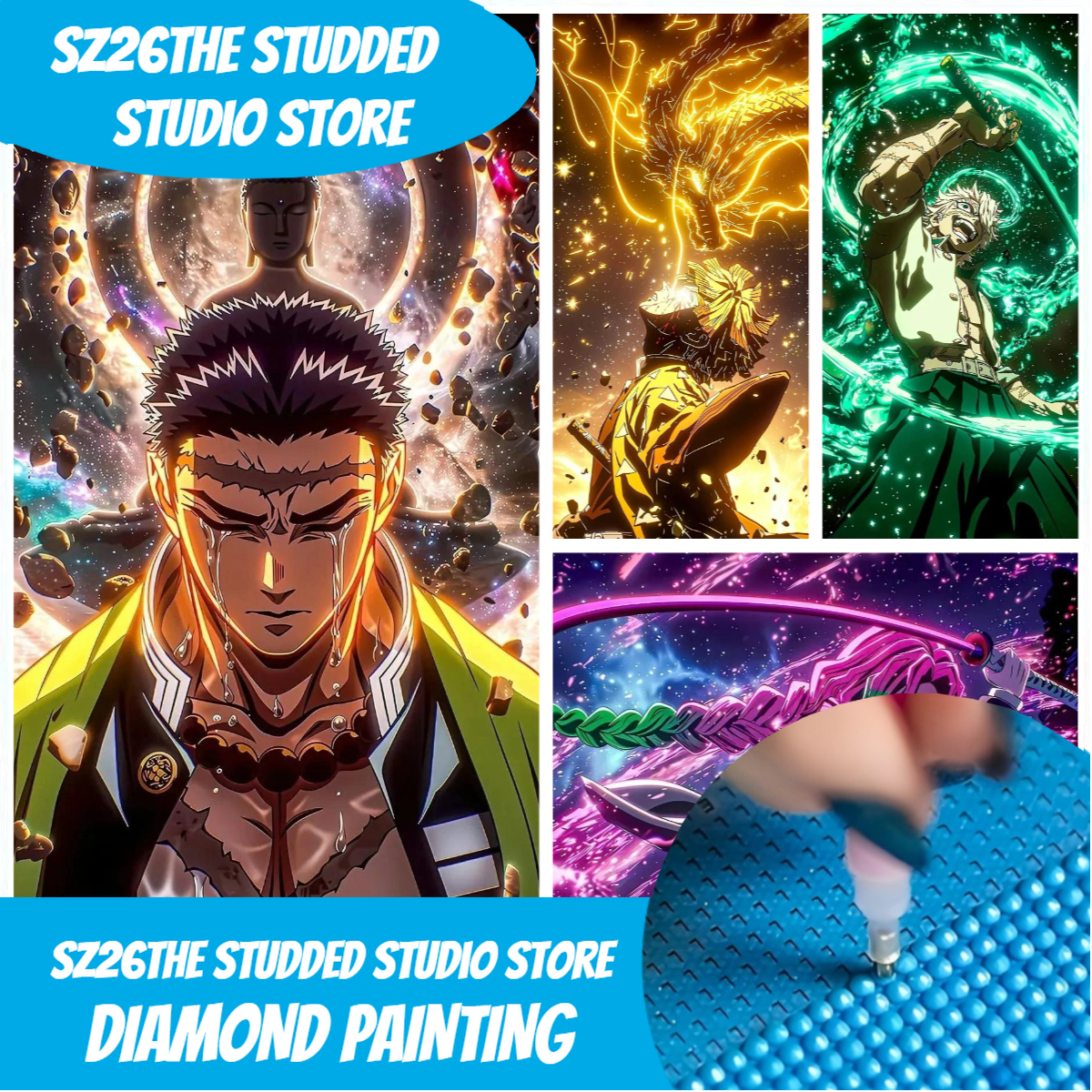 Resin Art And Craft - Sz26The Studded Anime Demon Slayer Himejima
