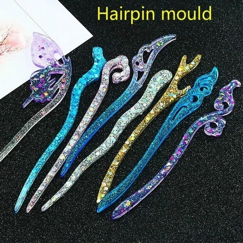 Resin Art Kit - New Transparent Hairpin Silicone Special Mould