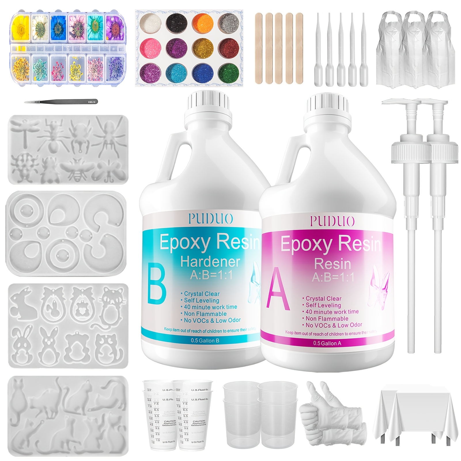 Resin Art All - [Pro Epoxy Resin Kit] 1 Gallon
