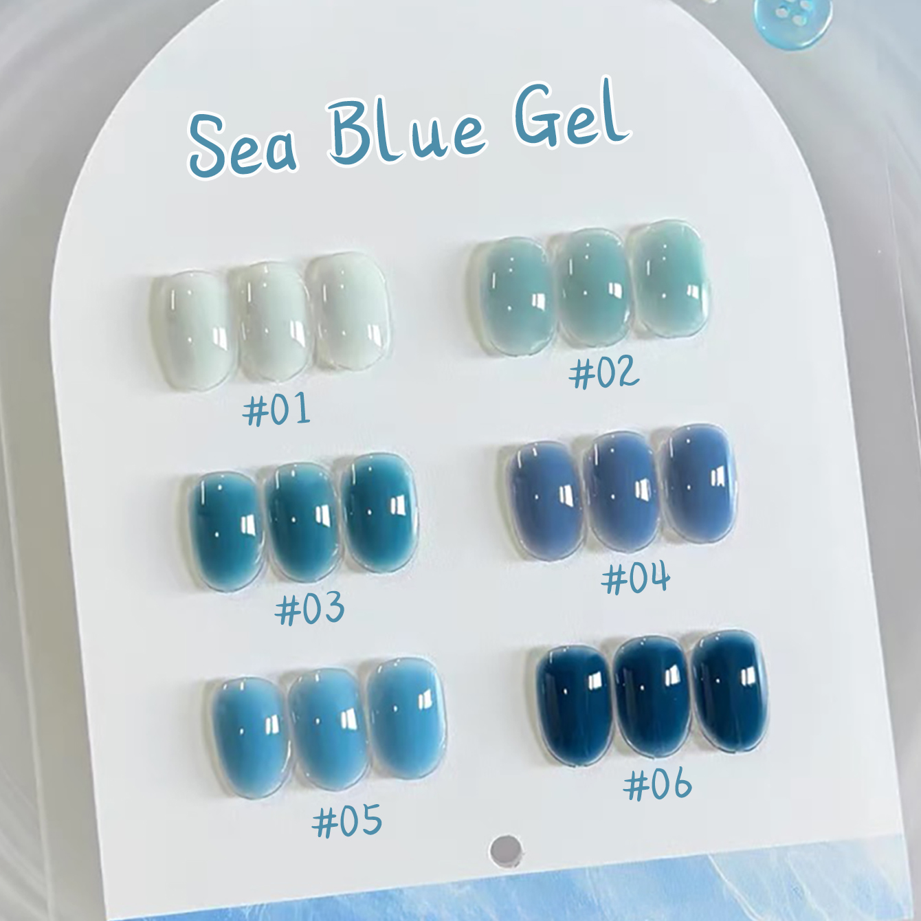 Resin Art All - 1pcs WS Ice Transparent Blue White