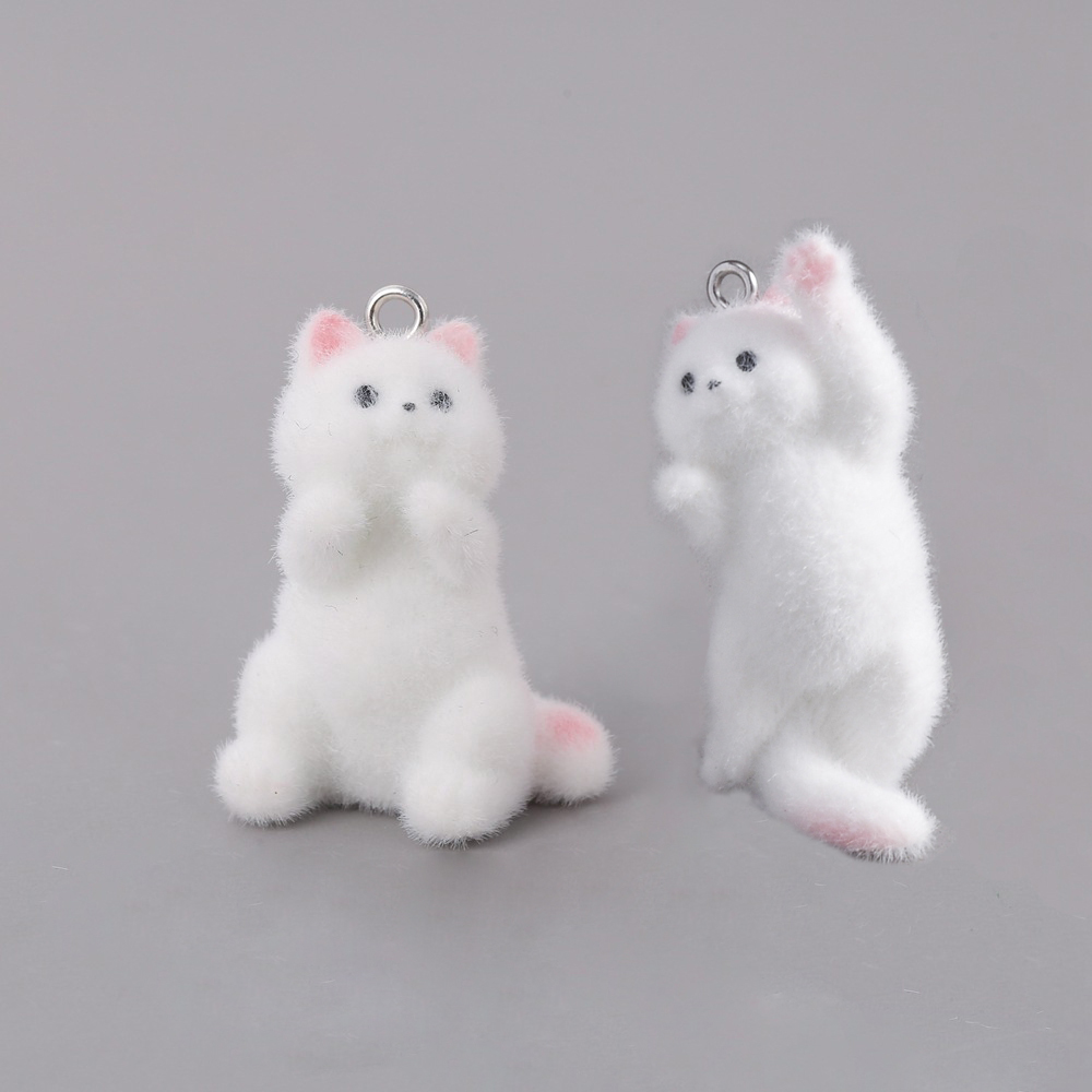 Resin Art Jewellery Kit - 2pcs Flocking Little Cat Resin Charms