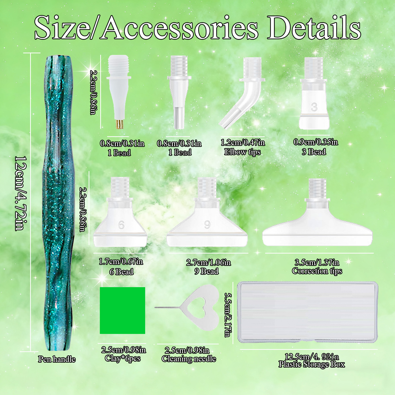 Diamond Paintbrush Set (Green) - Resin Art And Craft ulasan dan harga