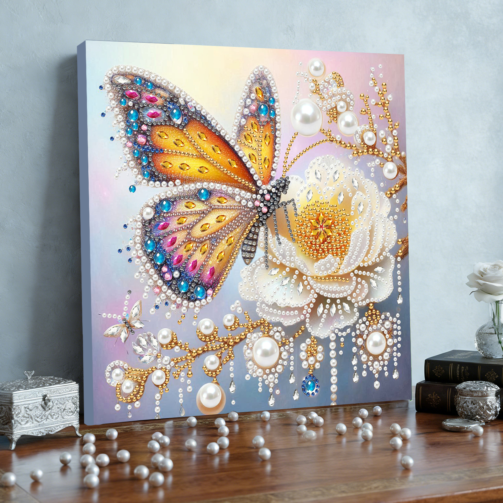 Diamond Dots Pearl Gem Paintin - Resin Art Wall Decor ulasan dan harga