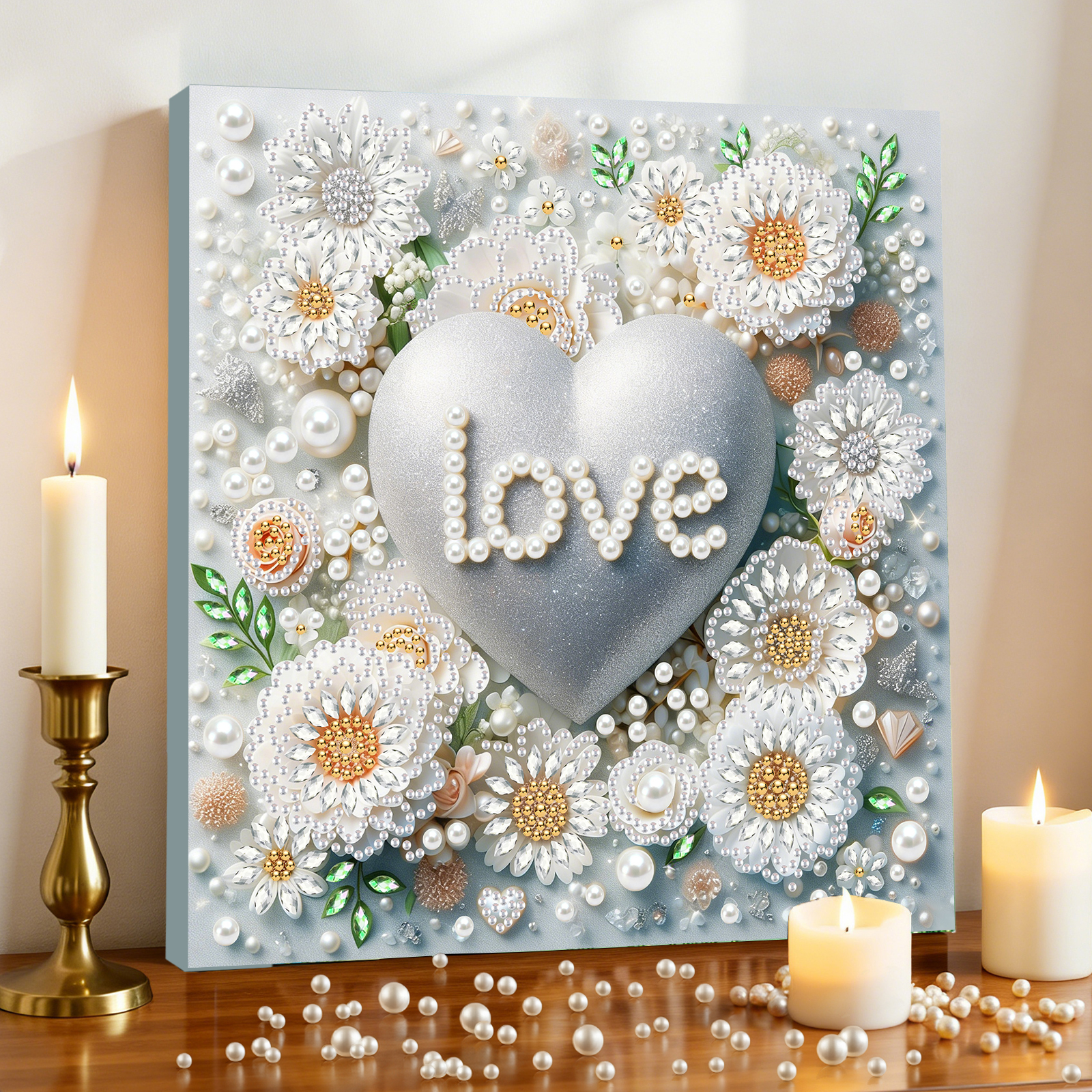Diamond Dots Pearl Gem Paintin - Resin Art Wall Decor ulasan dan harga