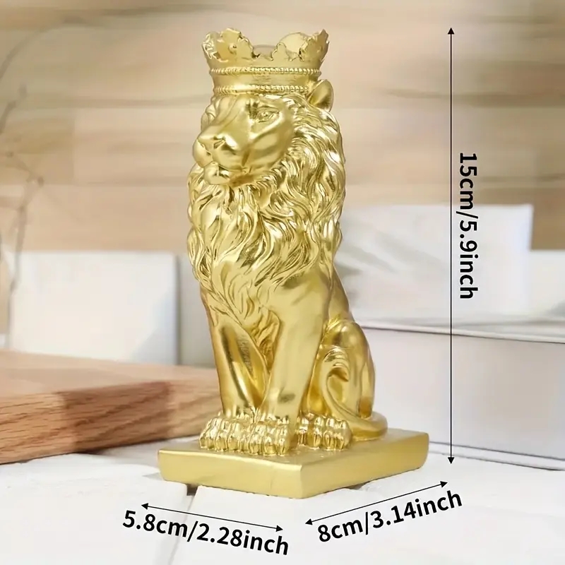 Creative Lion Statue Crown Lio - Resin Art India ulasan dan harga