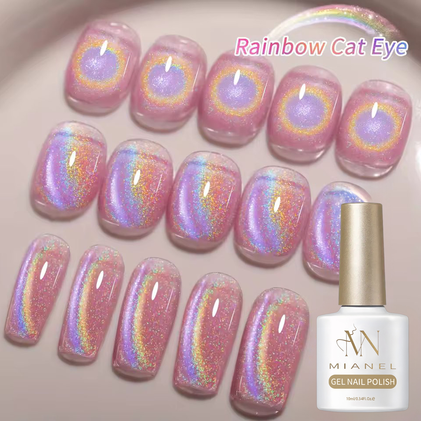 1-10pcs 10ml Pink Rainbow Magn - Resin Art Uv Light ulasan dan harga