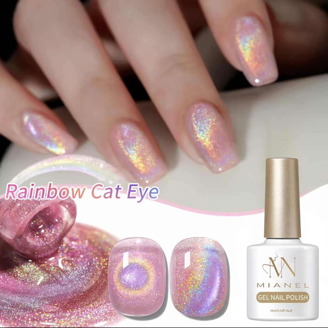 1-10pcs 10ml Pink Rainbow Magn - Resin Art Uv Light ulasan dan harga