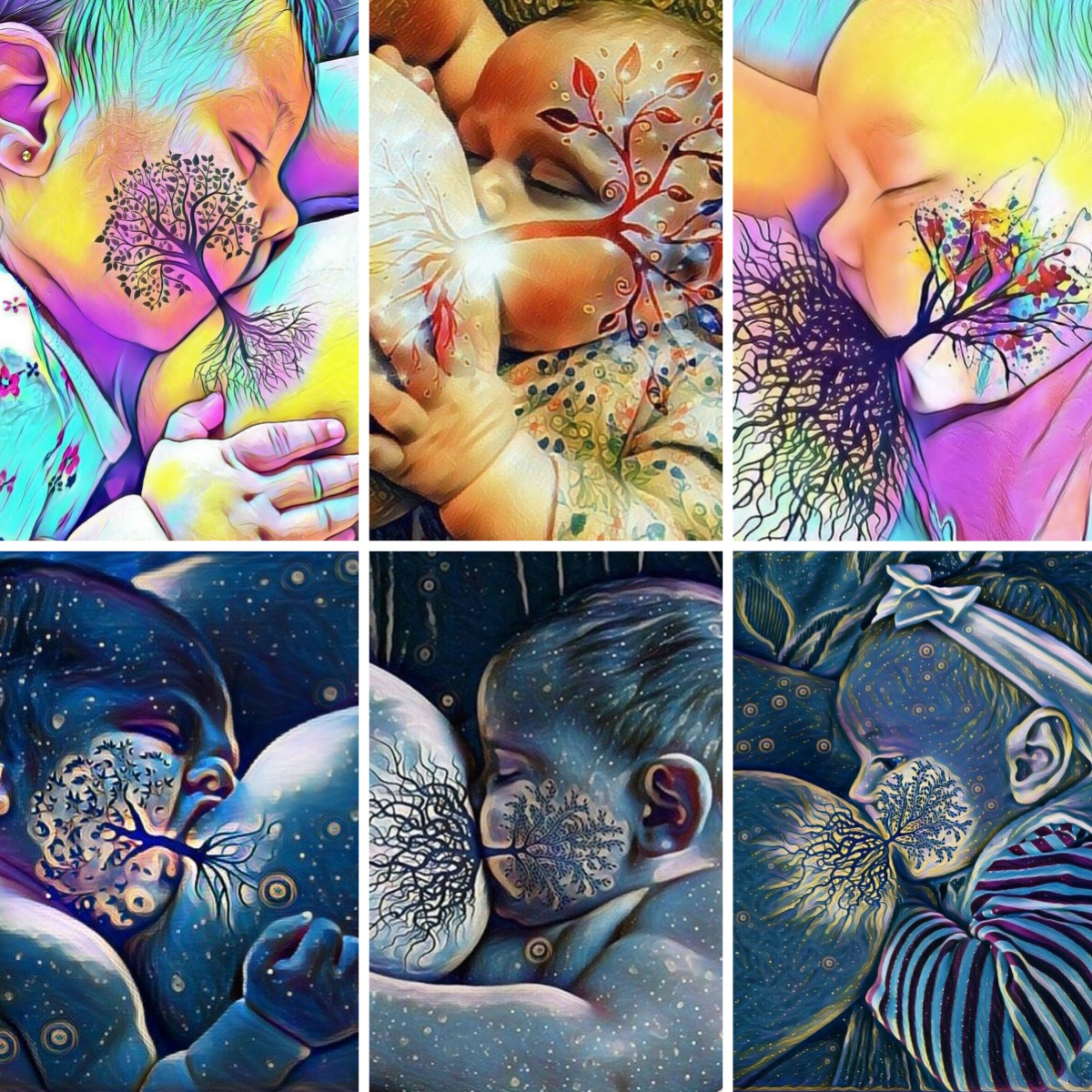 Breastfeeding Mother Art Tree  - Resin Art Newborn Baby ulasan dan harga