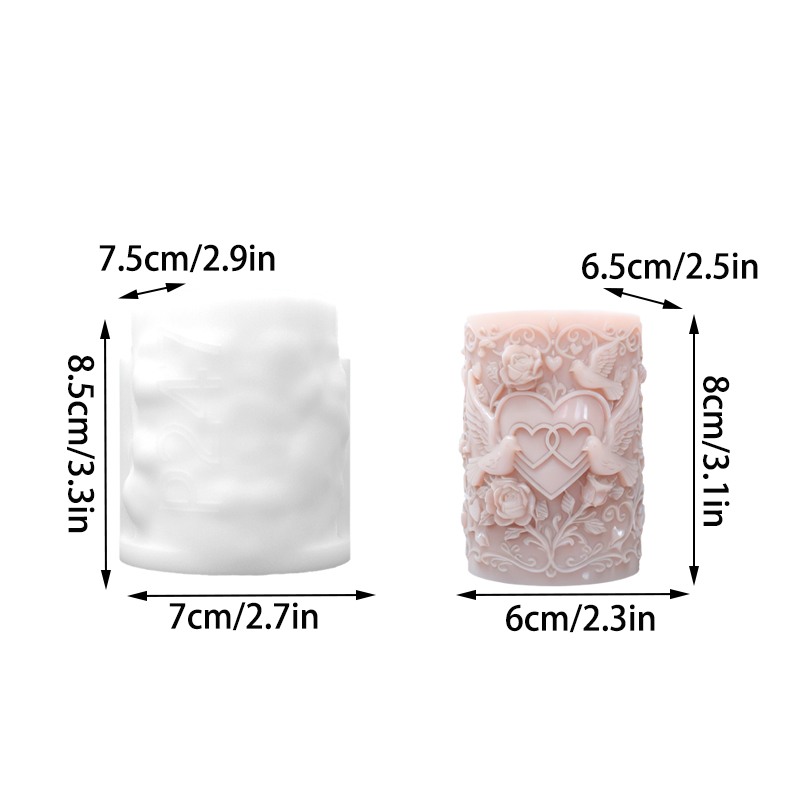 Double Heart Connected White D - Resin Art Design ulasan dan harga
