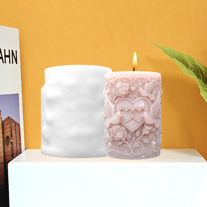 Double Heart Connected White D - Resin Art Design ulasan dan harga