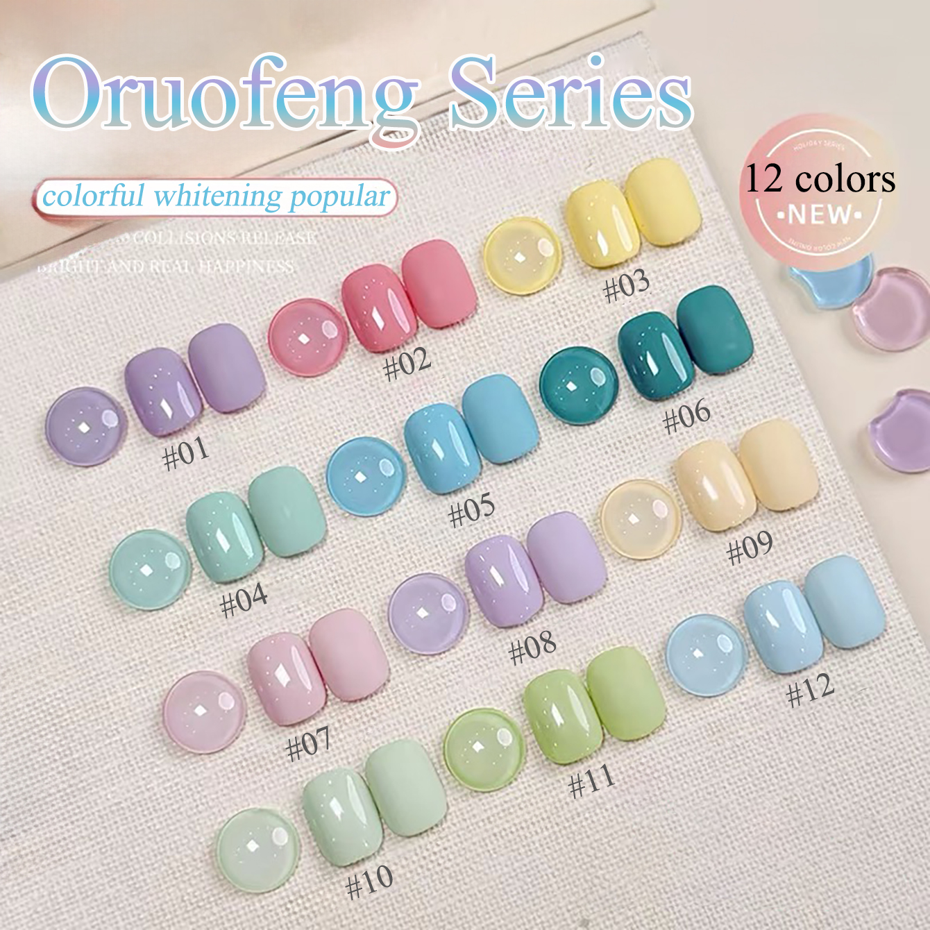 1pcs WS Summer Nails Macaron D - Resin Art All ulasan dan harga