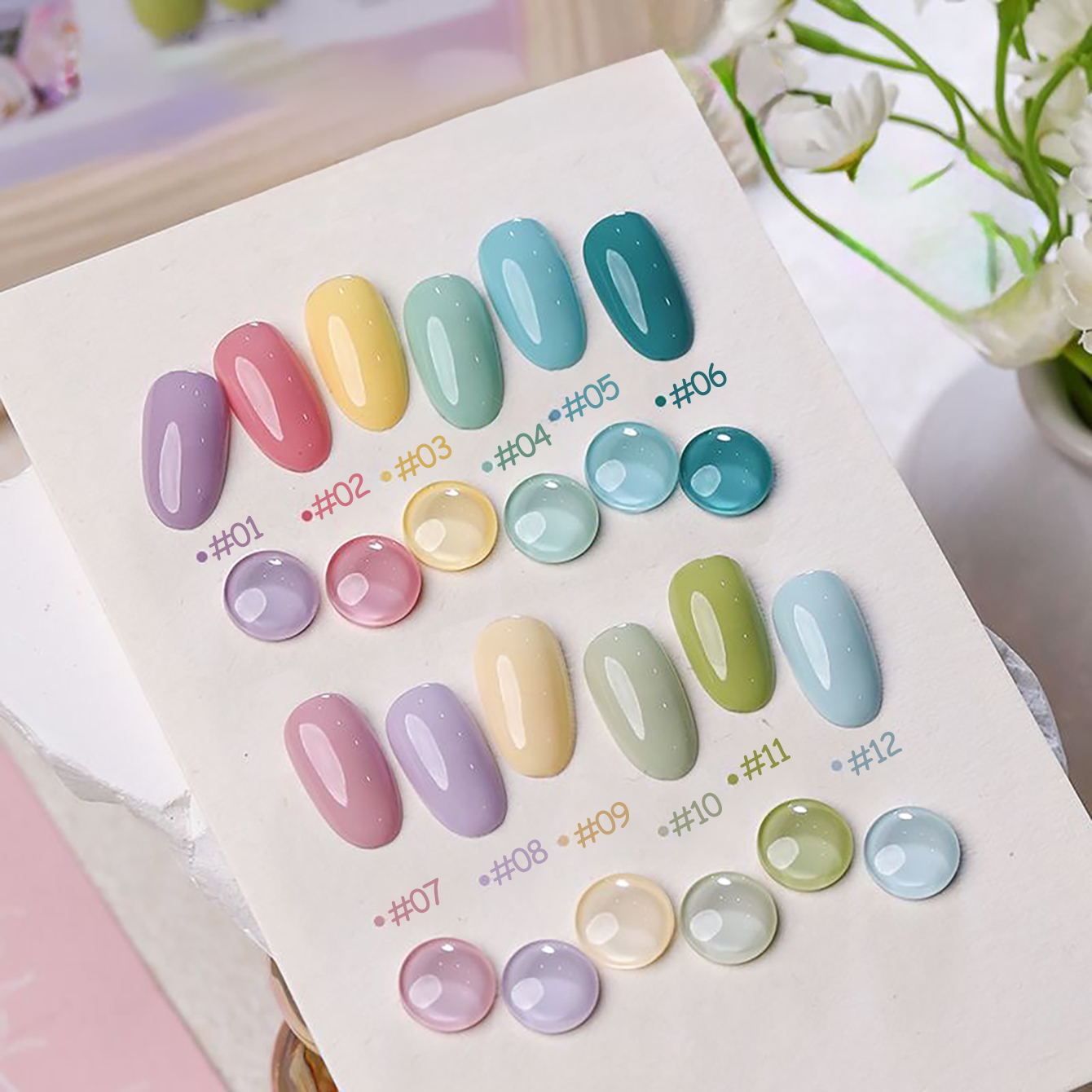 1pcs WS Summer Nails Macaron D - Resin Art All ulasan dan harga