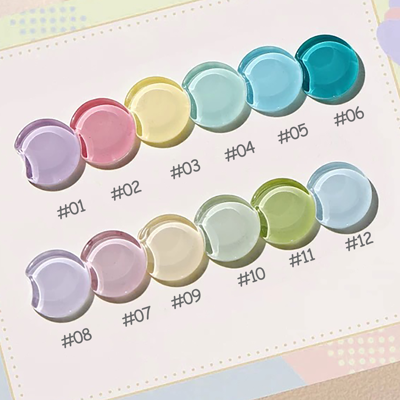 1pcs WS Summer Nails Macaron D - Resin Art All ulasan dan harga