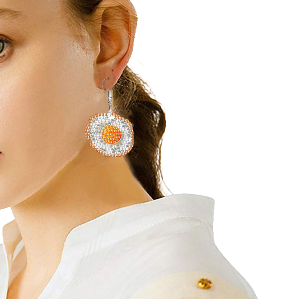 4 Pairs Double Sided Diamond E - Resin Art Earrings Kit ulasan dan harga