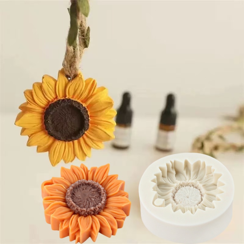 3D Sunflower Candle Mold Silic - Resin Art Design ulasan dan harga
