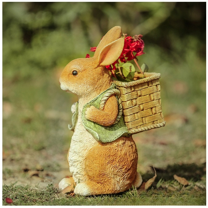 Outdoor Garden Statues Rabbit  - Resin Art And Craft ulasan dan harga