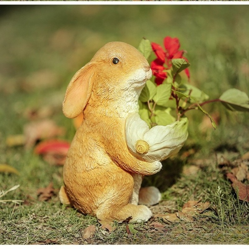 Outdoor Garden Statues Rabbit  - Resin Art And Craft ulasan dan harga