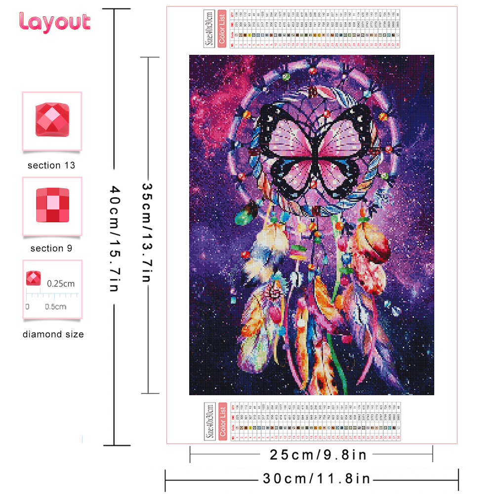 Frameless, 5d Diamond Mosaic F - Resin Art Wall Decor ulasan dan harga