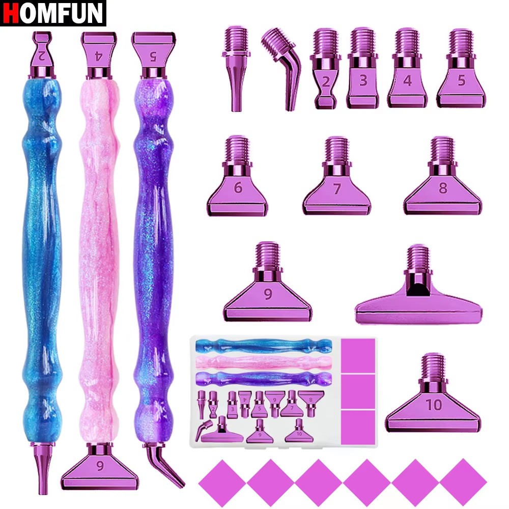 HOMFUN 5D Diamond Painting Pen - Resin Art Purple ulasan dan harga