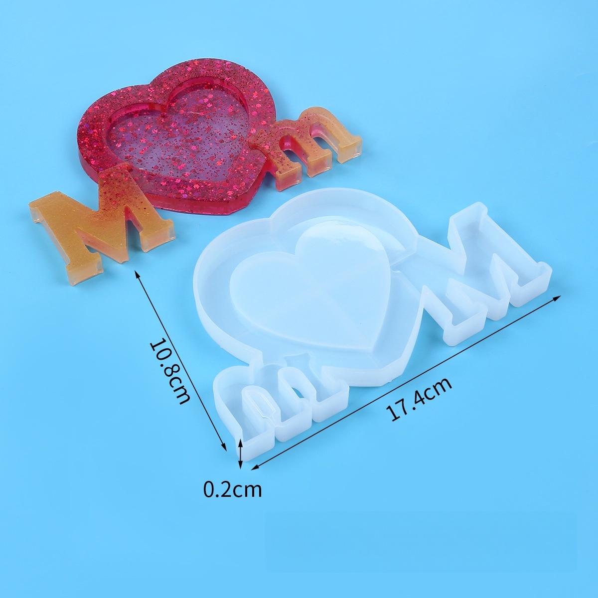 Letter Mm Epoxy Resin Silicone - Resin Art Products ulasan dan harga