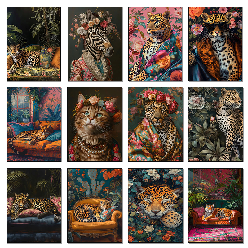 Colourful Black Panther Fashio - Resin Art Wall Decor ulasan dan harga