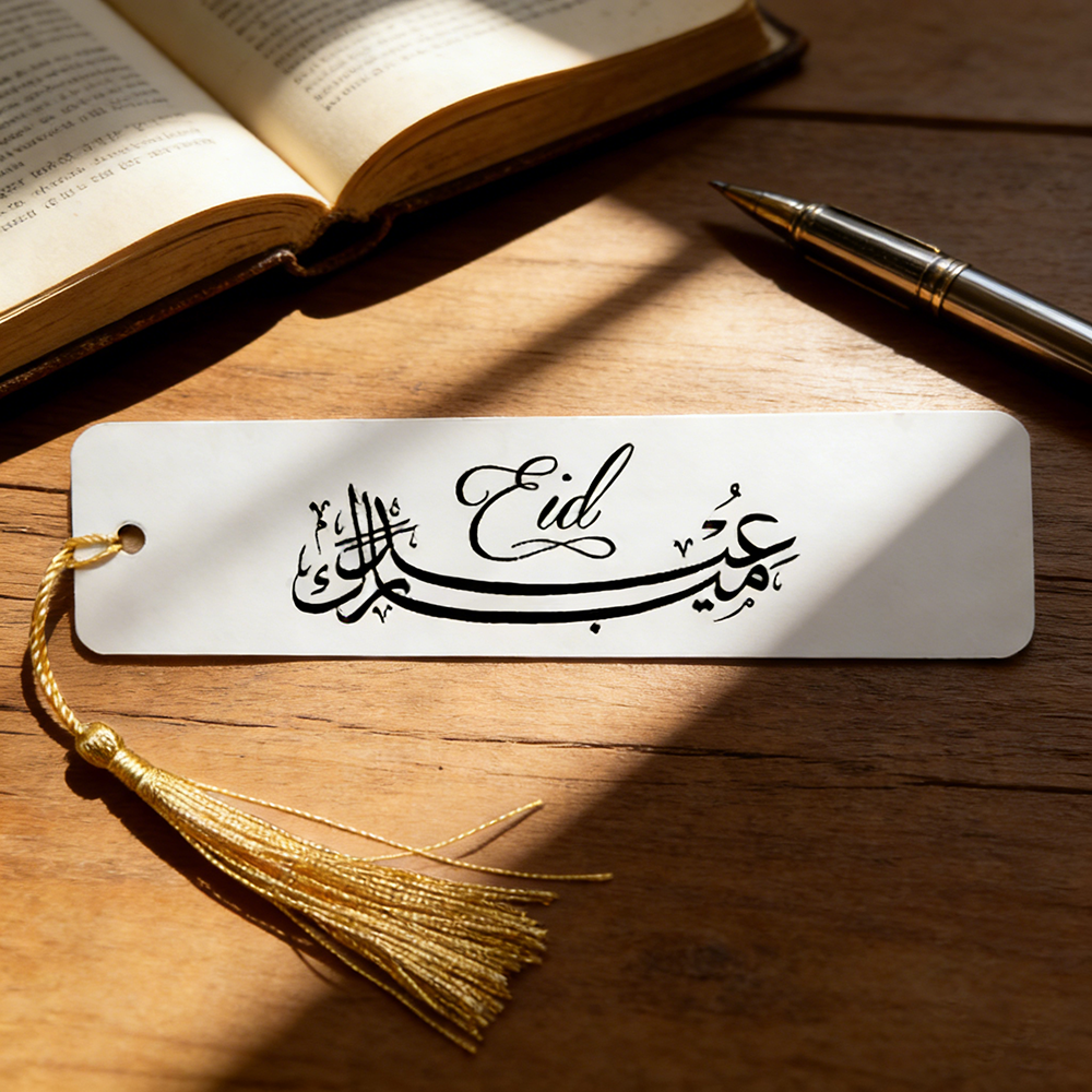 5Pcs Eid Mubarak Bookmarks Mus - Resin Art Quran Set ulasan dan harga