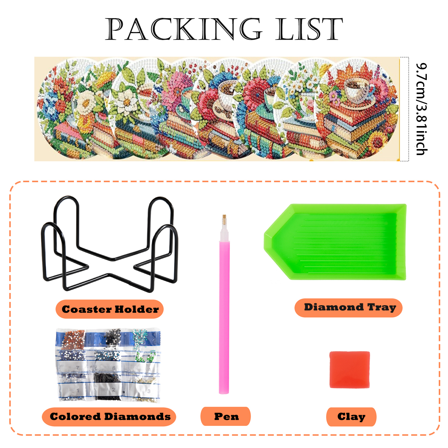 8PCS/DIY Diamond Art Painting  - Resin Art Book ulasan dan harga