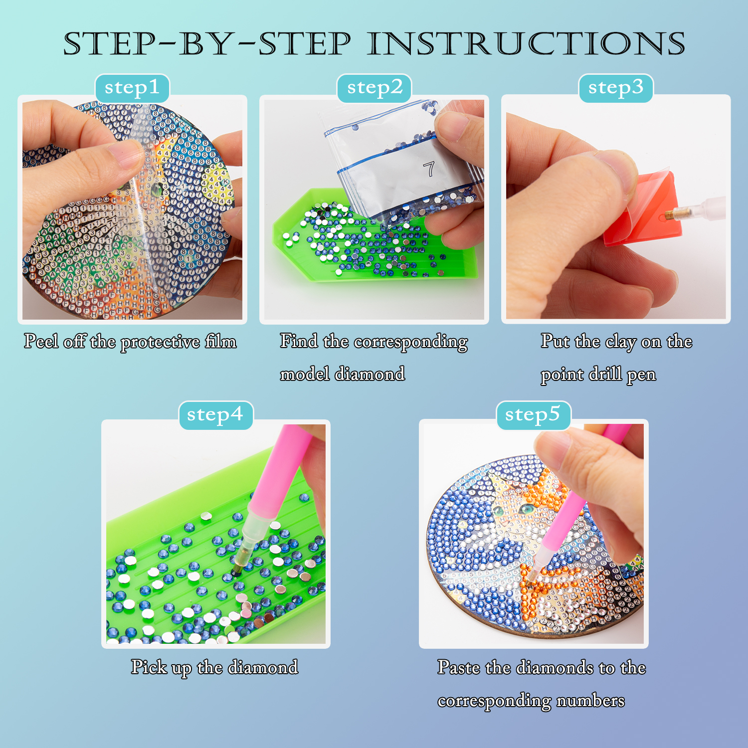 8PCS/DIY Diamond Art Painting  - Resin Art Book ulasan dan harga