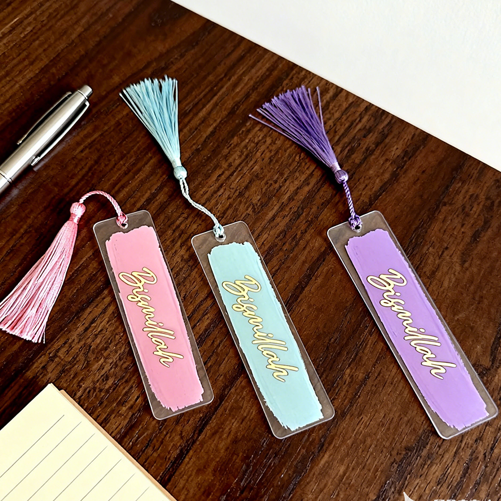 4pcs Bismillah Quran Bookmarks - Resin Art Quran Set ulasan dan harga