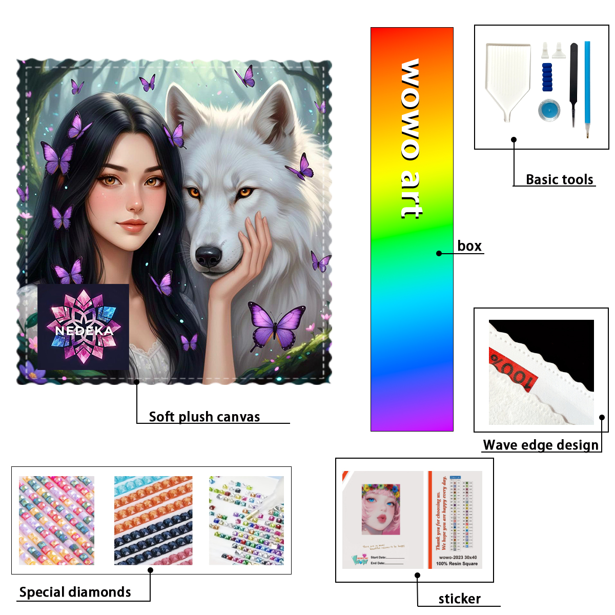 【NEDEKA_ Diamond Art】Purple Bu - Resin Art Purple ulasan dan harga