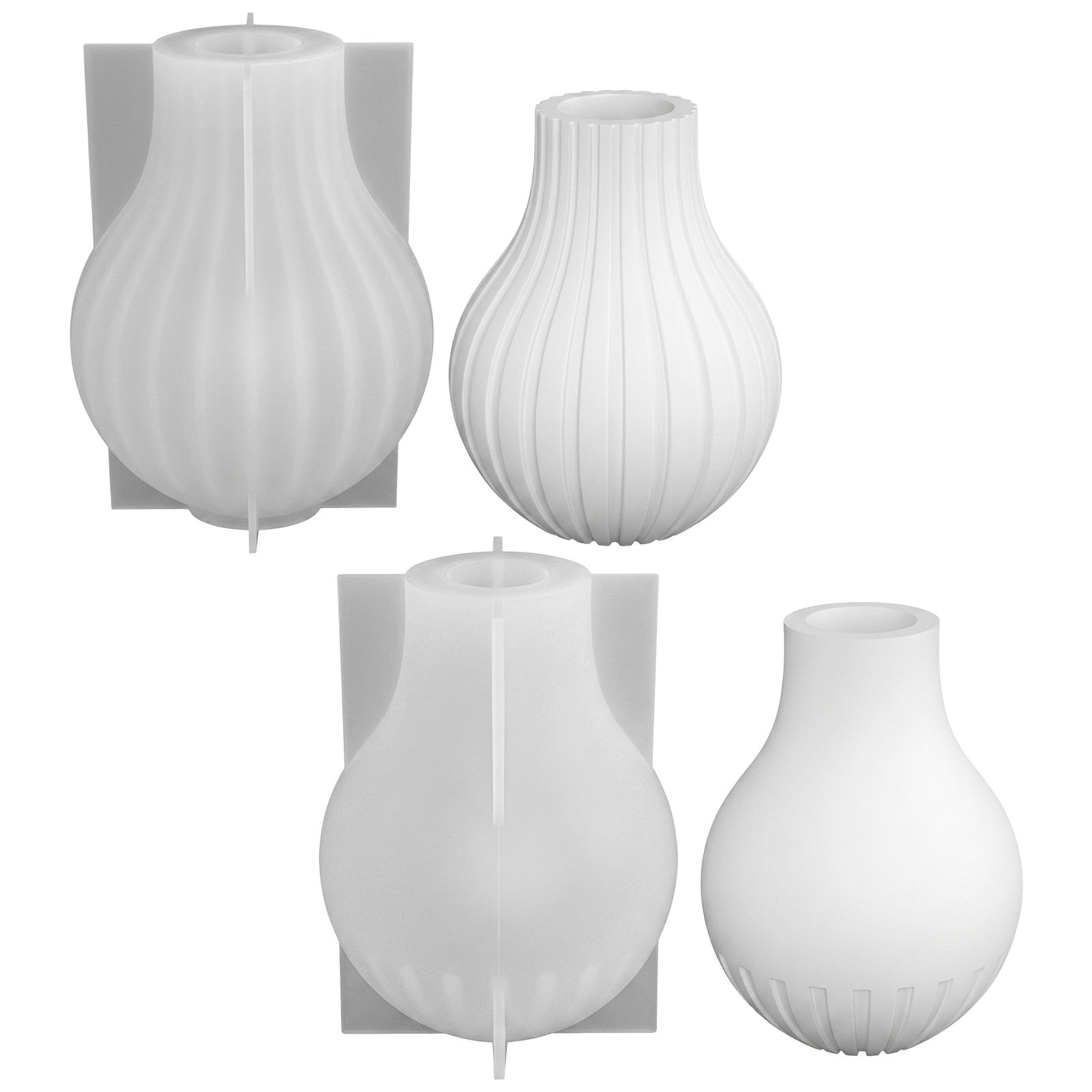 Silicone Vase Mold with Stripe - Resin Art Products ulasan dan harga