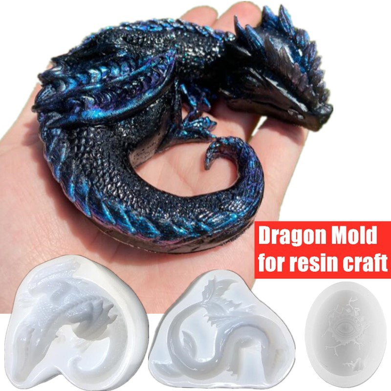 3 Styles Mirror Sleepy Dragon  - Resin Art Products ulasan dan harga