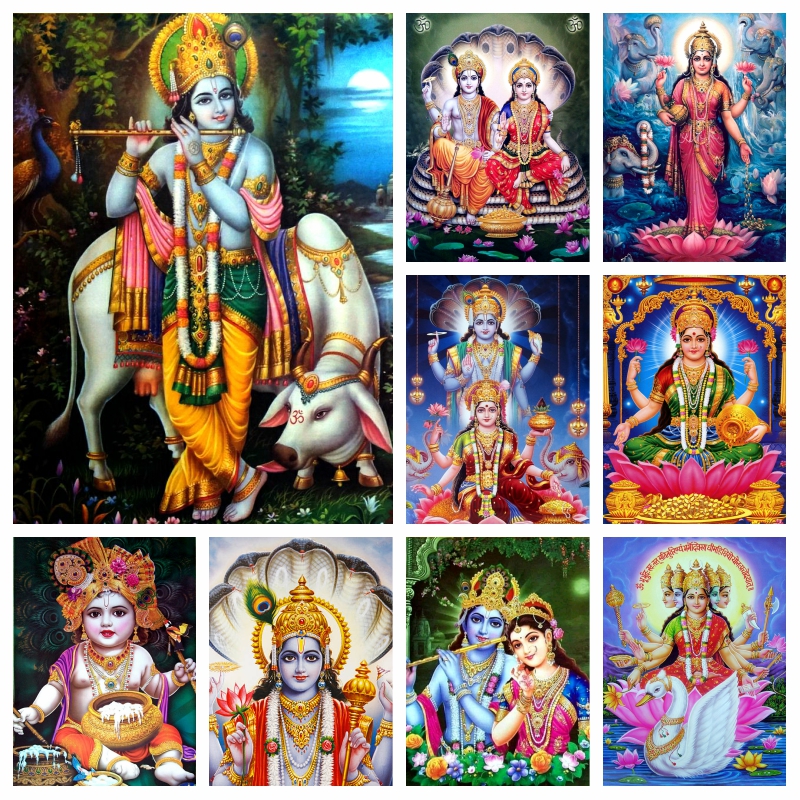 India God Vishnu Holy Lakshmi  - Resin Art India ulasan dan harga