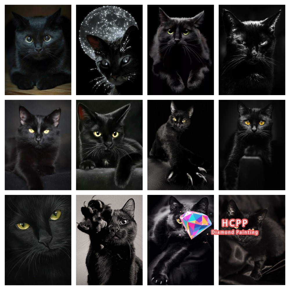 unframe Black Cat Animal Diamo - Resin Art And Craft ulasan dan harga