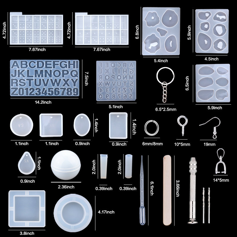 Silicone Resin Molds Kit Epoxy - Resin Art Earrings Kit ulasan dan harga
