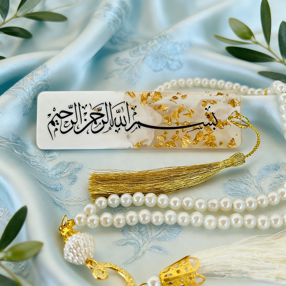 Epoxy Bookmark Gift Custom Box - Resin Art Quran Set ulasan dan harga