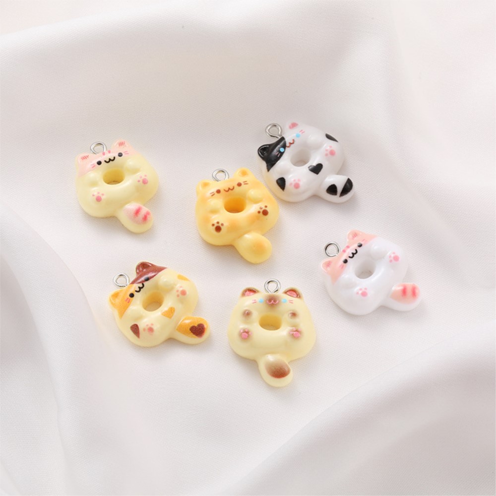 10Pcs Kawaii Cartoon Cat Resin - Resin Art Jewellery Kit ulasan dan harga