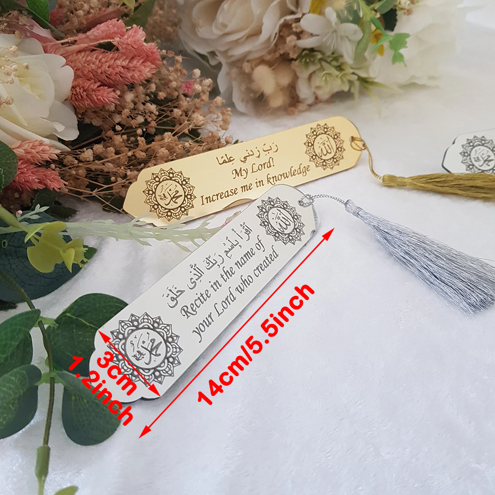 4Pcs Islamic Acrylic Bookmark  - Resin Art Quran Set ulasan dan harga