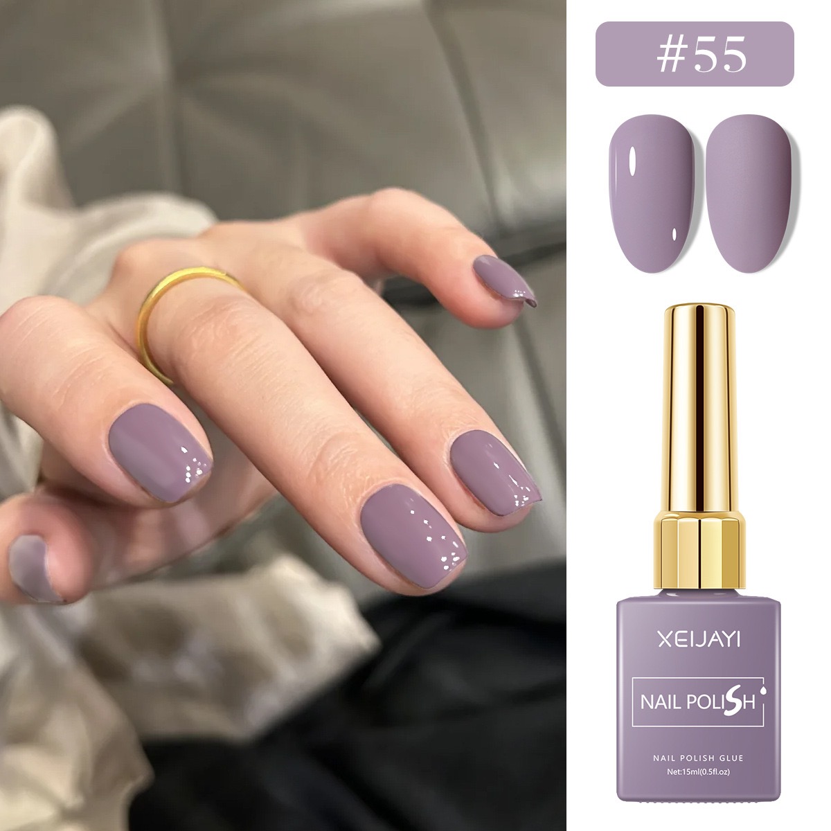 6PCS/SET 15ml Gel Nail Polish  - Resin Art Purple ulasan dan harga