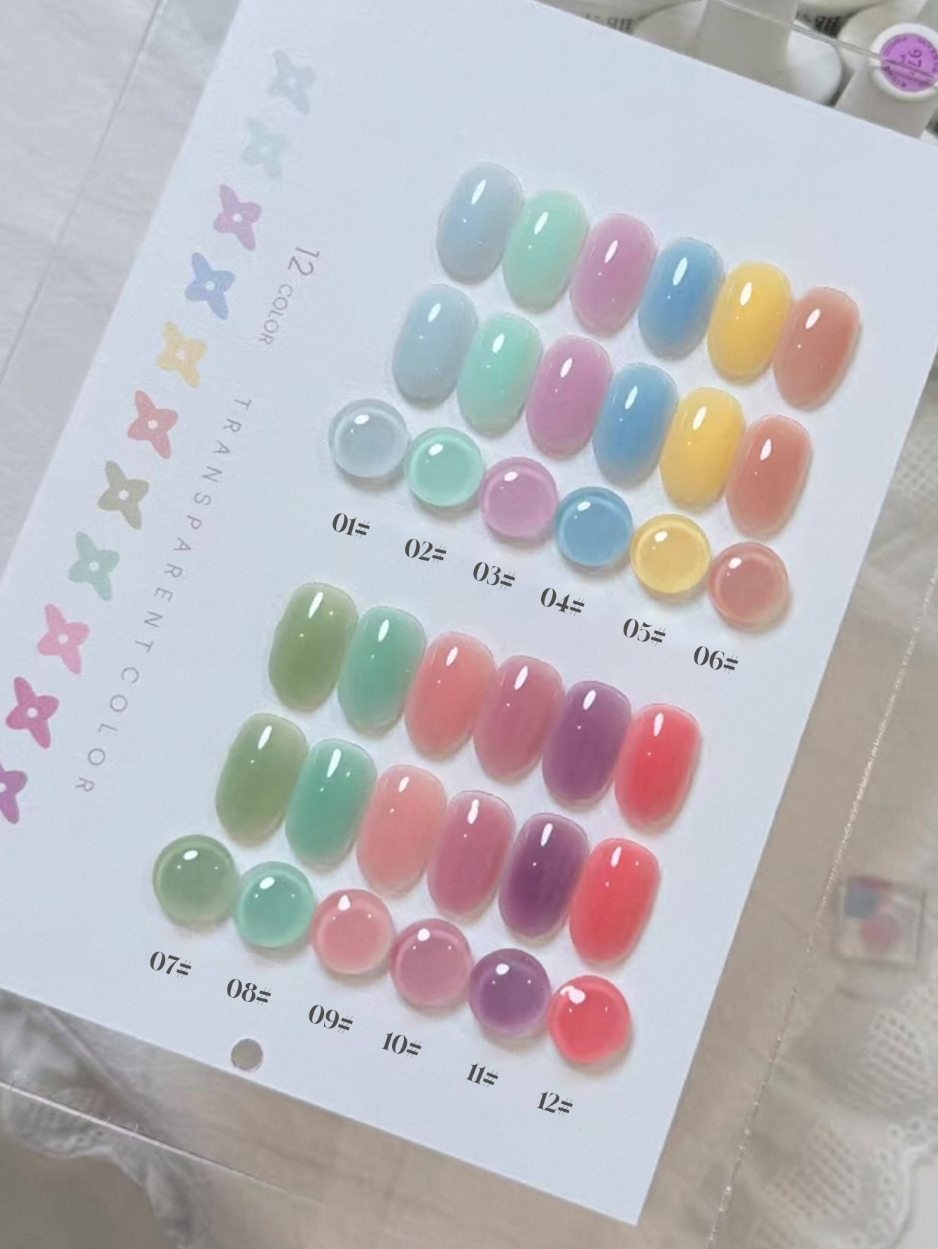 1/12pcs 2026 Spring and Summer - Resin Art Purple ulasan dan harga