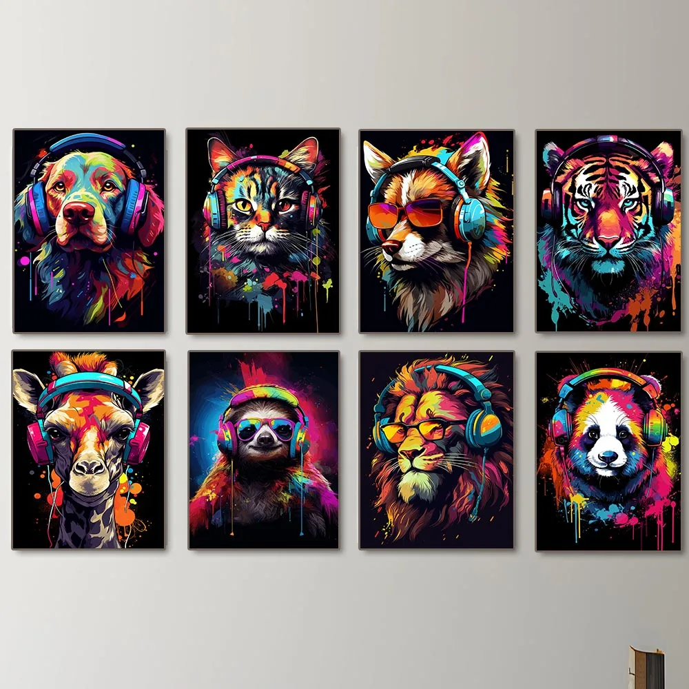 Animal Poster Set Gaming Print - Resin Art Wall Decor ulasan dan harga
